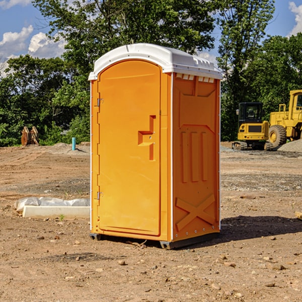 can i customize the exterior of the porta potties with my event logo or branding in Stockham